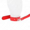Halskette mit Gürtel 116 cm Rojo Gurt Verstellbar 32-50 cm X 8 cm von Kink Collar & Gag