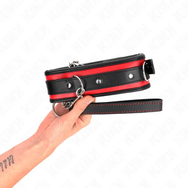 Schwere Halskette mit Gürtel 65 cm Modell 2 Verstellbar 36,5-50 cm von Kink Collar & Gag | Fesselliebe.de