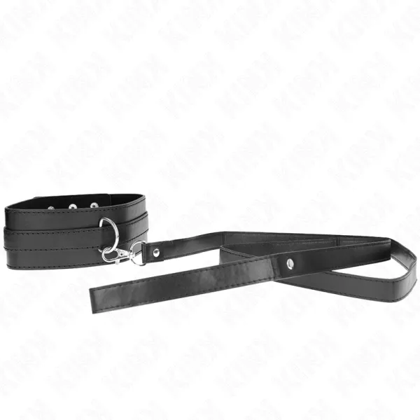 Halskette mit Gürtel 116 cm Modell 1 Verstellbar 36-43 cm X 5 cm von Kink Collar & Gag | Fesselliebe.de