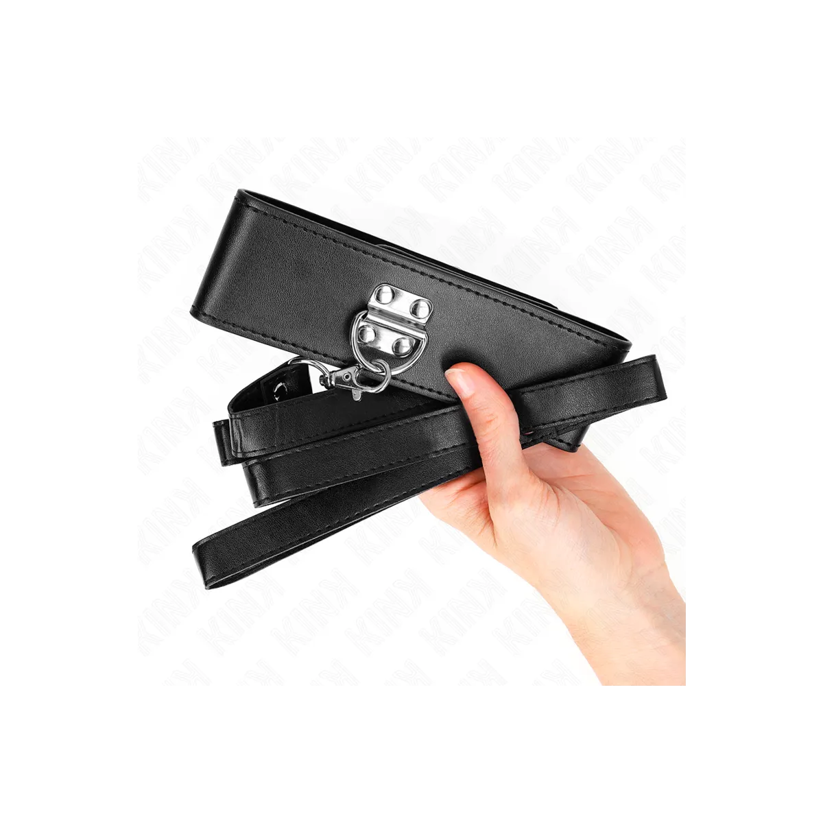 Halskette mit Gürtel 116 cm Modell 2 Verstellbar 36-43 cm X 5 cm von Kink Collar & Gag | Fesselliebe.de