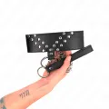 Halskette mit Gürtel 65 cm mit V-Niete Verstellbar 36-43 cm X 5 cm von Kink Collar & Gag