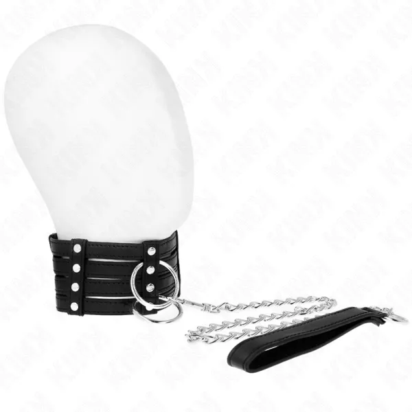 Halskette mit Gürtel 65 cm Sub Style Verstellbar 35-51 cm X 7 cm von Kink Collar & Gag | Fesselliebe.de