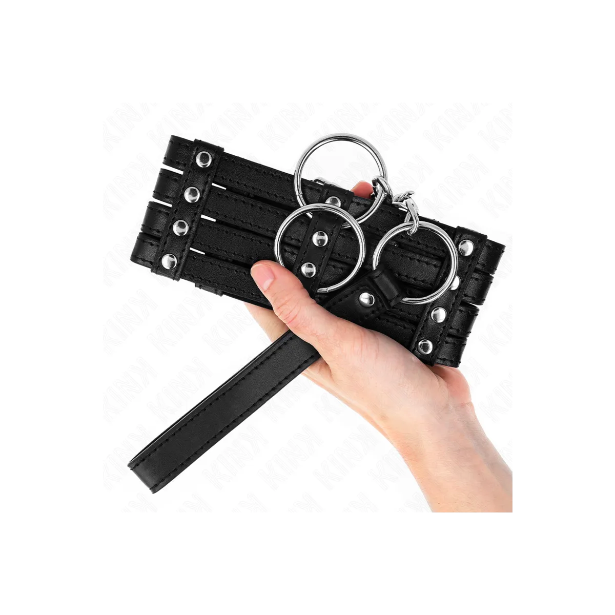 Halskette mit Gürtel 65 cm Sub Style Verstellbar 35-51 cm X 7 cm von Kink Collar & Gag | Fesselliebe.de