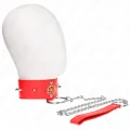 Rote Diamantkette mit Gürtel 65 cm Verstellbar 35-51 cm X 7 cm von Kink Collar & Gag