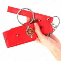 Rote Diamantkette mit Gürtel 65 cm Verstellbar 35-51 cm X 7 cm von Kink Collar & Gag