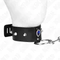 Halskette 65 cm mit Band mit Blauen Diamanten Verstellbar 36-43 cm X 5 cm von Kink Collar & Gag