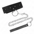 Halskette 65 cm mit Leine mit Silbernen Nieten Modell 2 Verstellbar 36-43 cm X 5 cm von Kink Collar & Gag