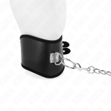 Halskette 65 cm mit Breitem Riemen Verstellbar 40-55 cm X 10 cm von Kink Collar & Gag | Fesselliebe.de