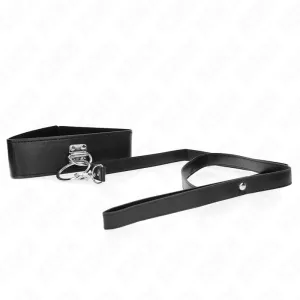 Nietenleine 116 cm Halsband mit Kunstlederband 50 X 5 cm von Kink Collar & Gag