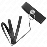Nietenleine 116 cm Halsband mit Kunstlederband 50 X 5 cm von Kink Collar & Gag | Fesselliebe.de