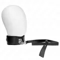 Halskette mit Leine 116 cm mit Silbernen Nieten Modell 4 Schwarz Verstellbar 40-48 cm X 6 cm von Kink Collar & Gag
