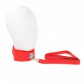 Halskette mit Leine 116 cm mit Silbernen Nieten Modell 4 Rot Verstellbar 40-48 cm X 6 cm von Kink Collar & Gag
