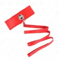 Halskette mit Leine 116 cm mit Silbernen Nieten Modell 4 Rot Verstellbar 40-48 cm X 6 cm von Kink Collar & Gag