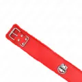 Halskette mit Leine 116 cm mit Silbernen Nieten Modell 4 Rot Verstellbar 40-48 cm X 6 cm von Kink Collar & Gag