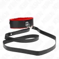 Halskette mit Gürtel 116 cm mit Rotem Lederband Verstellbar 40-48 cm X 6 cm von Kink Collar & Gag