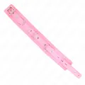 Halsband mit Leine 65 cm mit Einschränkungen Rosa 36-42 cm X 5,5 cm von Kink Collar & Gag