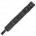 Halsband mit Leine 65 cm mit Einschränkungen Schwarz 36-42 cm X 5,5 cm von Kink Collar & Gag
