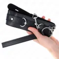 Halsband mit Gürtel 65 cm mit Riemen Schwarz 54 X 4,5 cm von Kink Collar & Gag