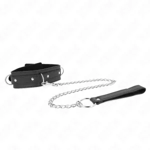 Halskette mit Leine 65 cm 3 Ring Modell 1 Verstellbar 38-49 cm X 5 cm von Kink Collar & Gag