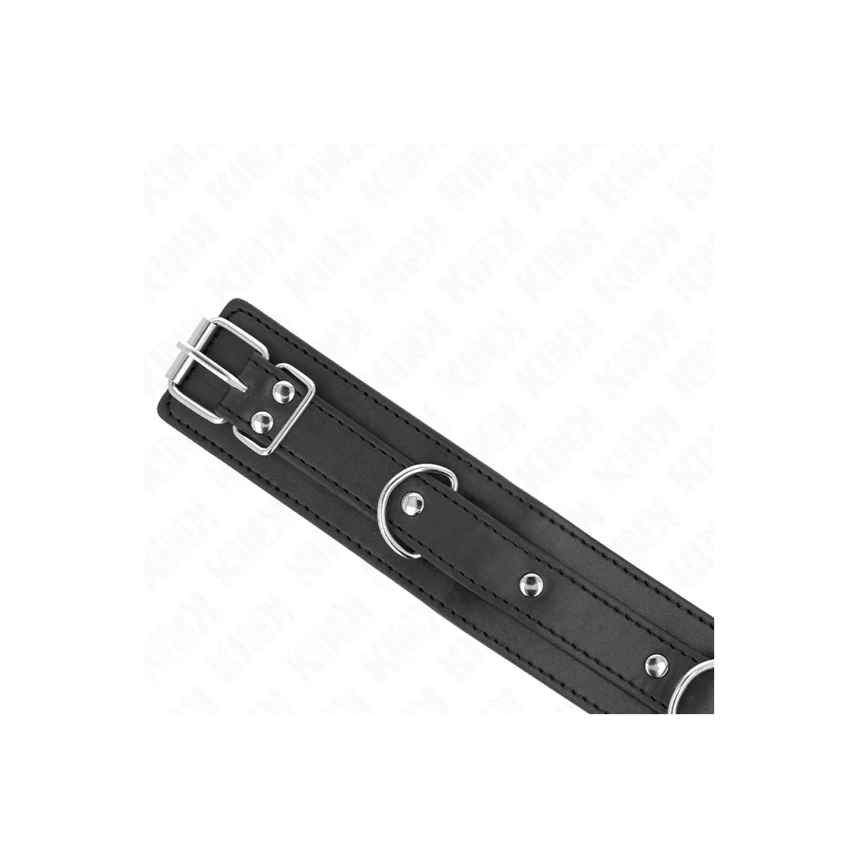 Halskette mit Leine 65 cm 3 Ring Modell 1 Verstellbar 38-49 cm X 5 cm von Kink Collar & Gag | Fesselliebe.de