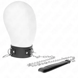 Halskette mit Leine 65 cm 3 Ring Modell 2 Verstellbar 36-43 cm X 5 cm von Kink Collar & Gag