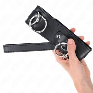 Halskette mit Leine 65 cm 3 Ring Modell 2 Verstellbar 36-43 cm X 5 cm von Kink Collar & Gag