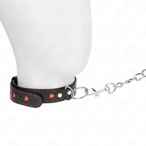 Halskette mit Band 65 cm Herzdetails 52,5 X 2,5 cm von Kink Collar & Gag