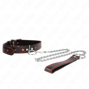 Halskette mit Band 65 cm Herzdetails 52,5 X 2,5 cm von Kink Collar & Gag