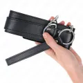 Halskette mit Riemen 65 cm Silber Schnallen Verstellbar 33-46 cm X 5,5 cm von Kink Collar & Gag