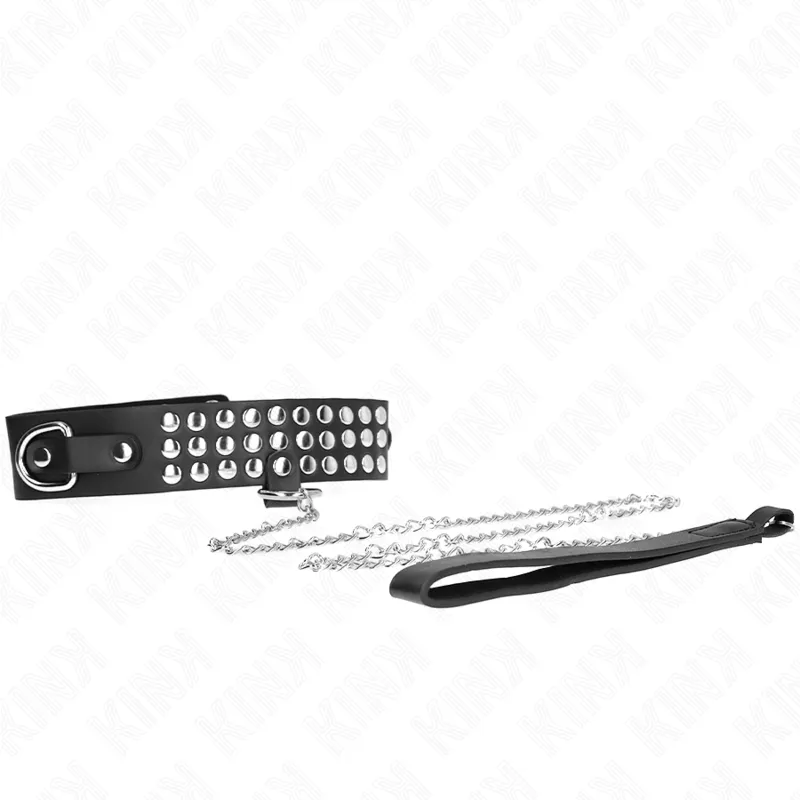 Halskette mit Band 65 cm Glänzend Verstellbar 37-42 cm X 5,3 cm von Kink Collar & Gag | Fesselliebe.de