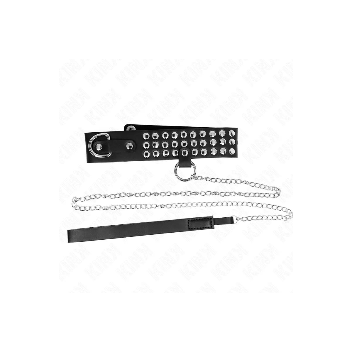 Halskette mit Band 65 cm Glänzend Verstellbar 37-42 cm X 5,3 cm von Kink Collar & Gag | Fesselliebe.de