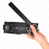 Basismodell Halsband mit Leine 65 cm Modell 1 53 X 6 cm von Kink Collar & Gag | Fesselliebe.de