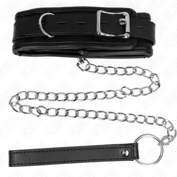 Basismodell Halsband mit Leine 65 cm Modell 1 53 X 6 cm von Kink Collar & Gag | Fesselliebe.de