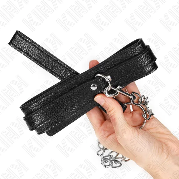 Halskette mit Schlangenmuster und Leine 65 cm von Kink Collar & Gag | Fesselliebe.de