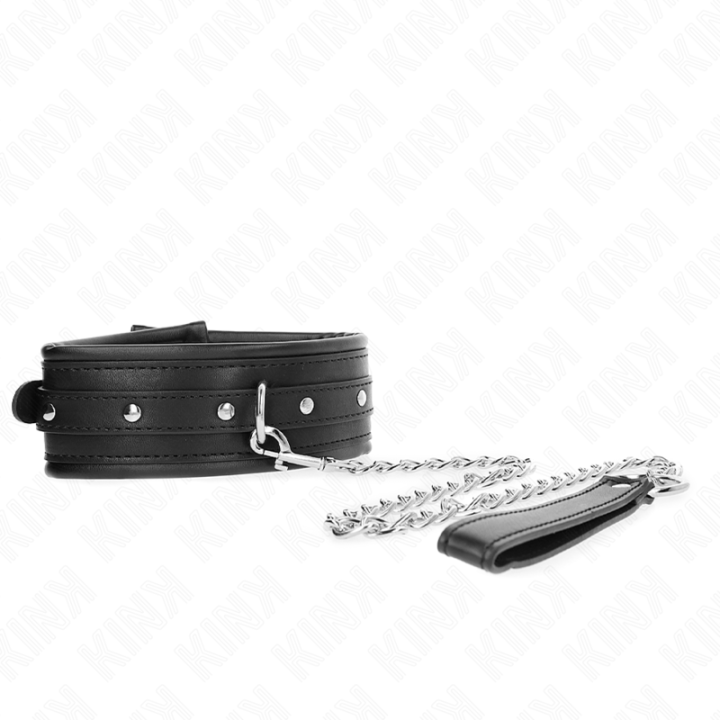 Halskette mit Glänzendem Schnalle-Band 65 cm 48,5 cm X 5,3 cm von Kink Collar & Gag | Fesselliebe.de