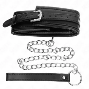 Halskette mit Glänzendem Schnalle-Band 65 cm 48,5 cm X 5,3 cm von Kink Collar & Gag