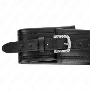 Halskette mit Glänzendem Schnalle-Band 65 cm 48,5 cm X 5,3 cm von Kink Collar & Gag