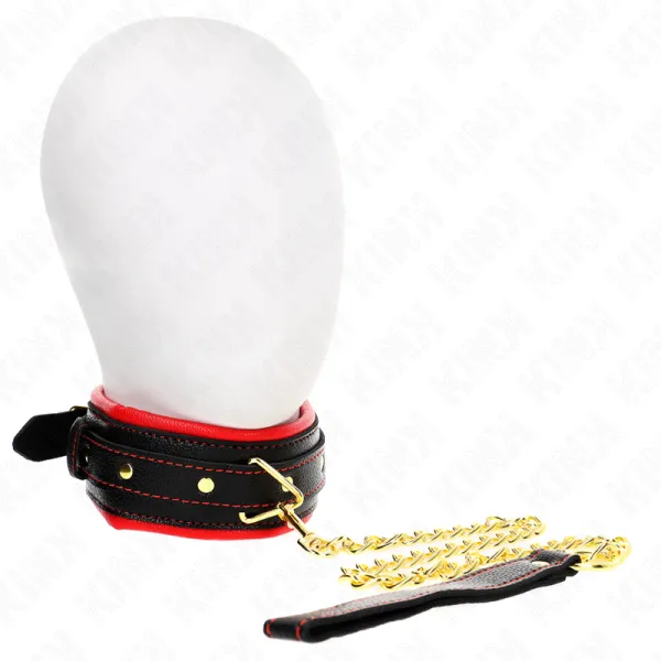 Halskette mit Schwammkunstlederband Modell 2 Verstellbar 37-54 cm X 3 cm von Kink Collar & Gag | Fesselliebe.de