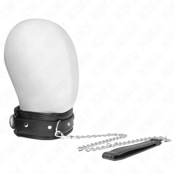 Halskette mit Schwammkunstlederband Modell 3 Verstellbar 37-54 cm X 3 cm von Kink Collar & Gag | Fesselliebe.de