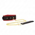 Halsband mit Leine aus Einfacher Stoff, Verstellbar 33-48 cm X 5,7 cm von Kink Collar & Gag