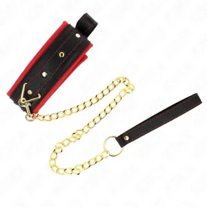 Halsband mit Leine aus Einfacher Stoff, Verstellbar 33-48 cm X 5,7 cm von Kink Collar & Gag