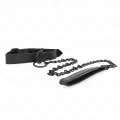 Halsband mit Dunkler Leine 65 cm Verstellbar 37-54 cm X 3 cm von Kink Collar & Gag