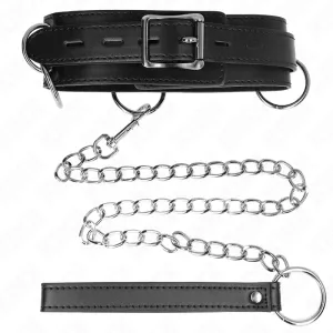 3-Ring-Sklaverei-Halskette mit Band 80 cm 53 X 5 cm von Kink Collar & Gag