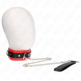 Basismodell Halsband mit Leine 65 cm Modell 3 Rot 53 X 5 cm von Kink Collar & Gag | Fesselliebe.de