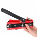 Basismodell Halsband mit Leine 65 cm Modell 3 Rot 53 X 5 cm von Kink Collar & Gag
