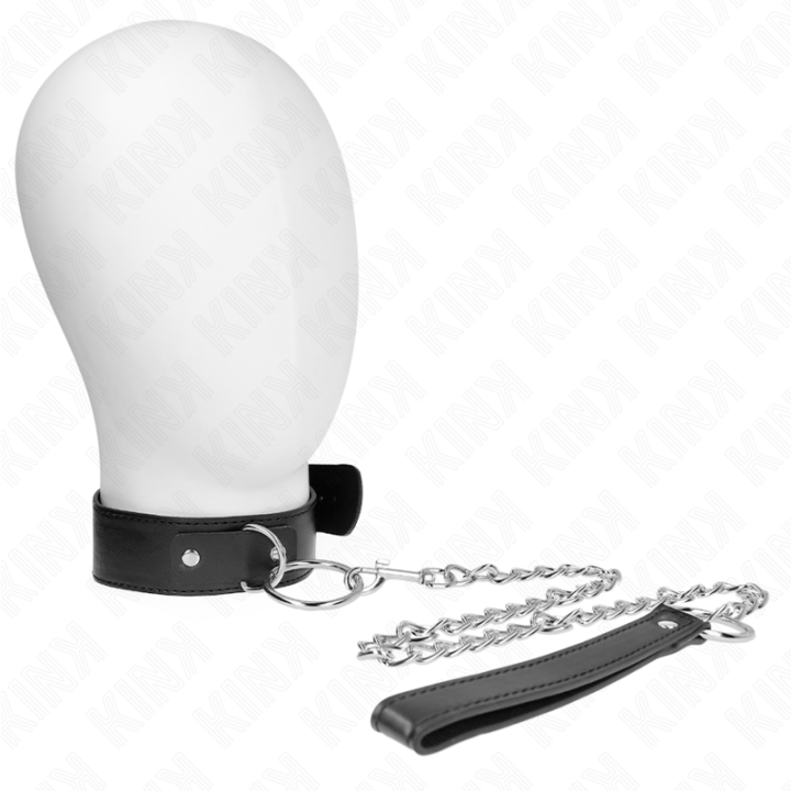 Basismodell Halsband mit Leine Modell 4 Verstellbar 36-43 cm von Kink Collar & Gag | Fesselliebe.de