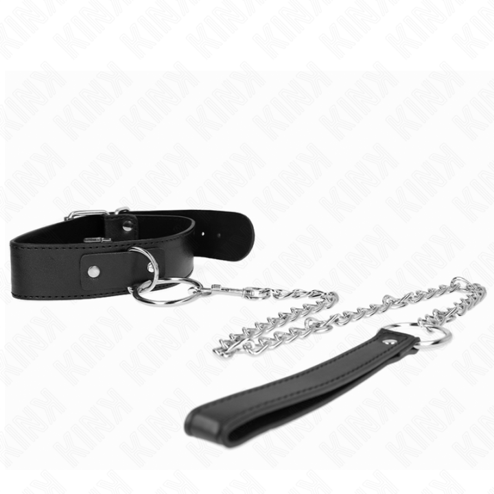 Basismodell Halsband mit Leine Modell 4 Verstellbar 36-43 cm von Kink Collar & Gag | Fesselliebe.de