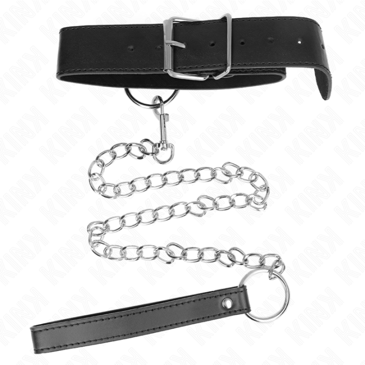 Basismodell Halsband mit Leine Modell 4 Verstellbar 36-43 cm von Kink Collar & Gag | Fesselliebe.de
