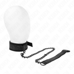 Basismodell Halsband mit Leine 77 cm Modell 5 Verstellbar 34-54 cm X 5 cm von Kink Collar & Gag | Fesselliebe.de