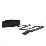 Basismodell Halsband mit Leine 77 cm Modell 5 Verstellbar 34-54 cm X 5 cm von Kink Collar & Gag | Fesselliebe.de